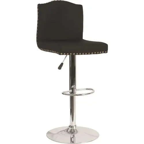 32.5 in. Black Fabric Bar Stool