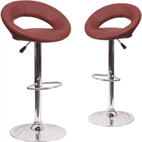 32.75 in. Burgundy Bar stool Color/Finish Family