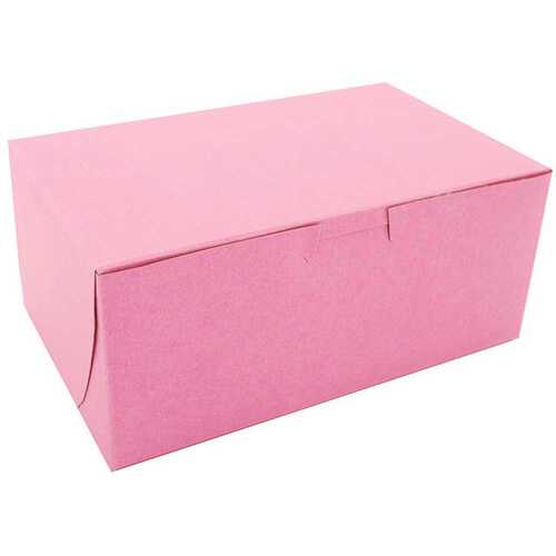 SOUTHERN CHAMPION TRAY COMPANY 0826 Pink Non-Window Bakery Box 8 x 5 x 3-1/2"