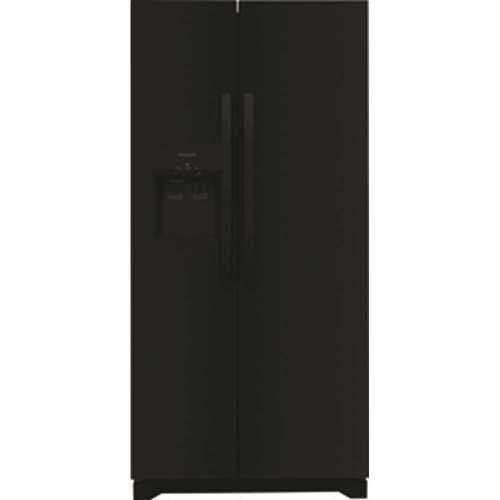 22.3 cu. ft. 33 in. Side by Side Refrigerator in Black, Standard Depth
