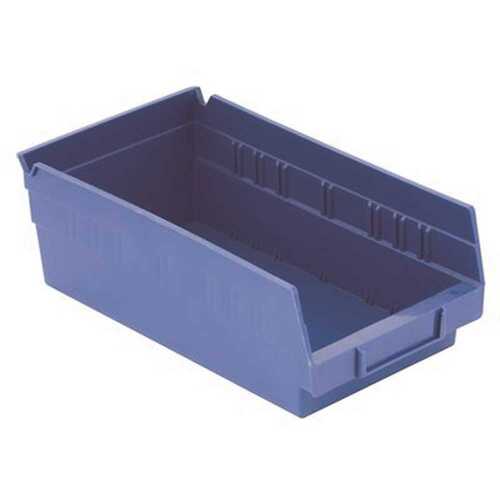 QUANTUM STORAGE SYSTEMS QSB101BL 4.125 in. 1.4 Qt. Economy shelf Bin in Blue