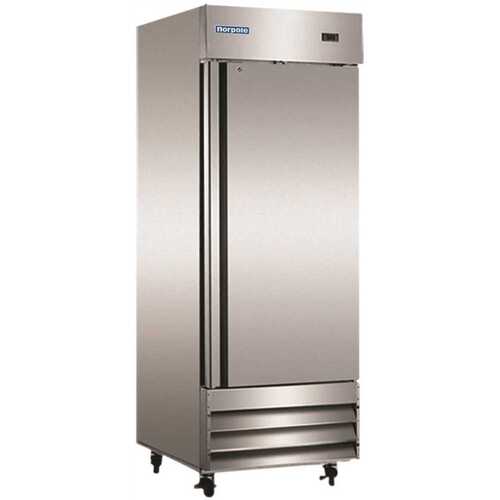 Norpole NP1F 23 cu. ft. Single Door Commercial Upright Reach-In Freezer in Stainless Steel