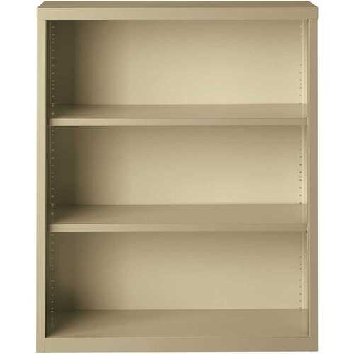 Hirsh Industries 21989 42 in. H Metal Putty 3-Shelf Standard Bookcase