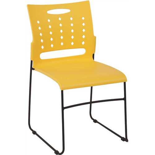 Plastic Stackable Chair in Yellow