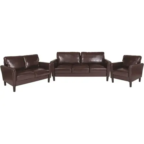 Brown Leather Living Room Sets