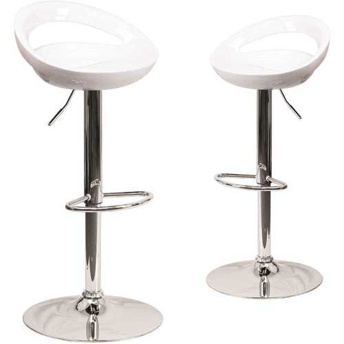 33 in. White Bar stool