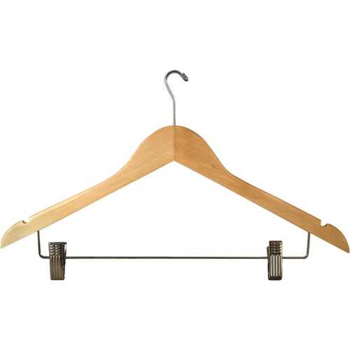 National Brand Alternative HGW-NFL-SMC Womens Hanger Natural Flat Small Hook in Chrome