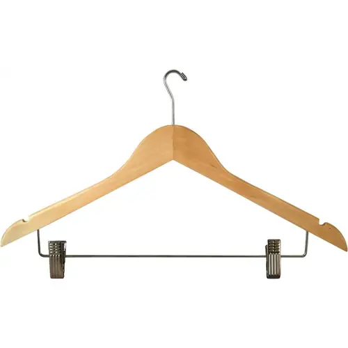 National Brand Alternative HGW-NFL-SMC Womens Hanger Natural Flat Small Hook in Chrome - pack of 100