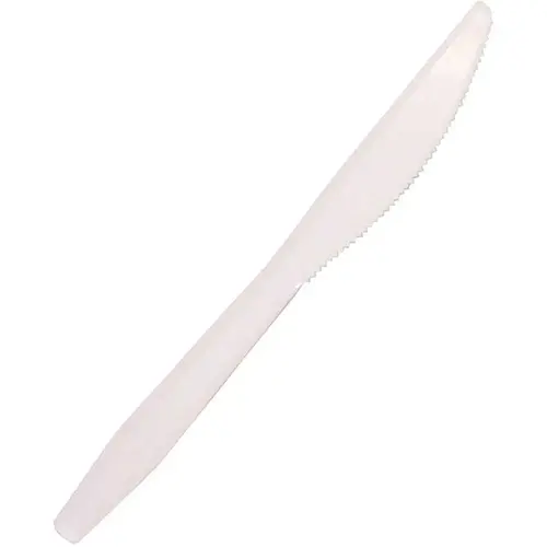 Medium Weight White Polypropylene Knife Wrapped - pack of 1000