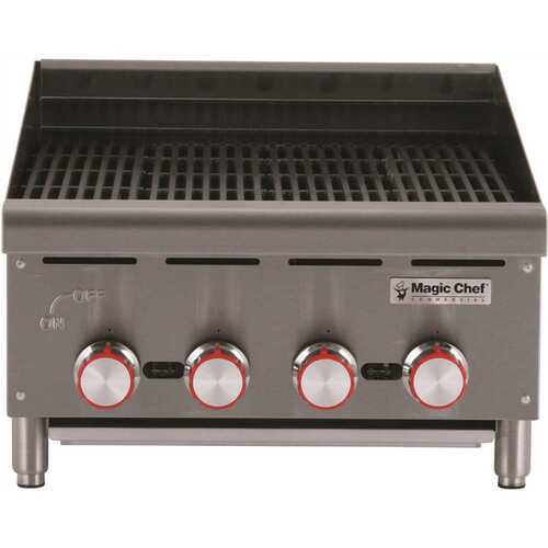 Magic Chef MCCCB24A 24 in. Commercial Countertop Radiant Char Broiler