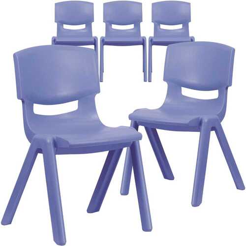 Carnegy Avenue CGA-YU-17713-BL-HD Plastic Stackable Kids Chair in Blue