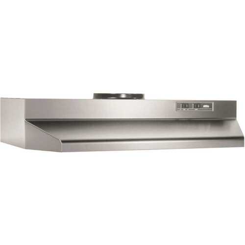 BUEZ2 30 in. 230 Max Blower CFM Ducted Under-Cabinet Range Hood with Light and Easy Install System in Stainless Steel