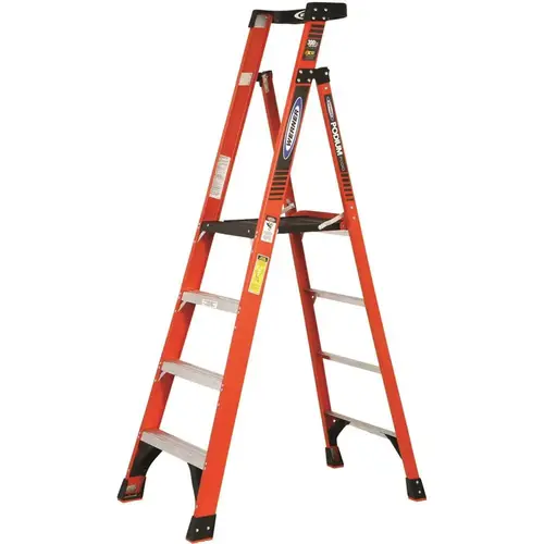 4 ft. Fiberglass Platform Step Ladder ( 10 ft. Reach Height) with 300 lbs. Load Capacity Type IA Duty Rating