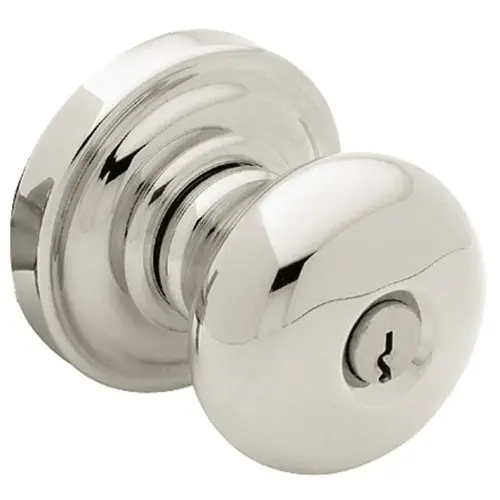 5205 Classic Knob Emergency Egress Keyed Entry Lifetime Bright Nickel Finish