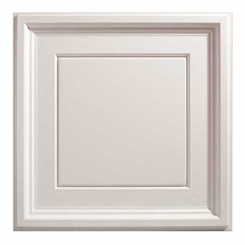 23.75in. X 23.75in. Icon Coffer Lay In Vinyl White Ceiling Panel