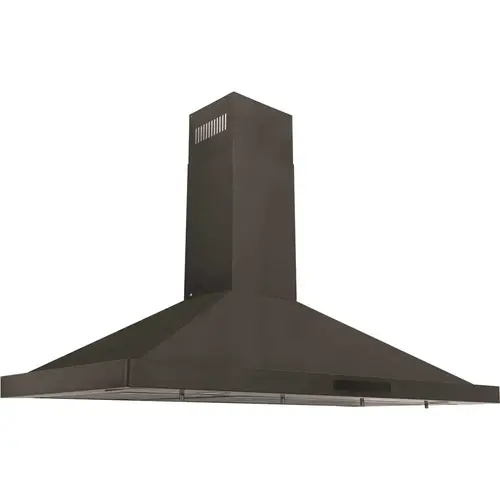 48 in. 400 CFM Ducted Vent Wall Mount Range Hood in Black Stainless Steel