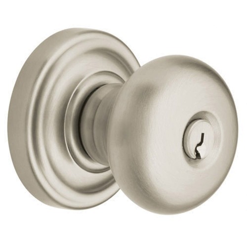 Estate Classic Knob w/Classic Rose Satin Nickel