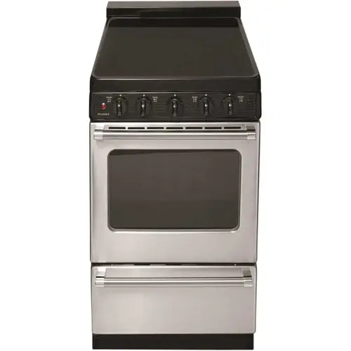 20 in. 2.42 cu. ft. Freestanding Smooth Top Electric Range in Stainless Steel