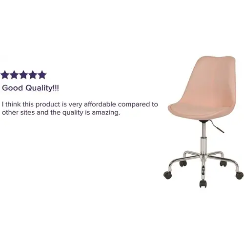 Pink Fabric Office/Desk Chair