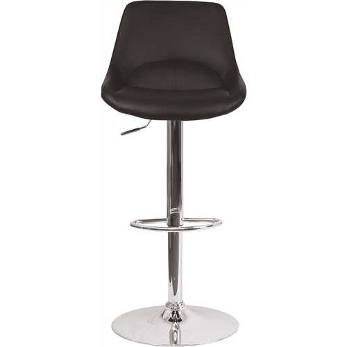 44.5 in. Black Vinyl Adjustable Bar Stool Color/Finish Family