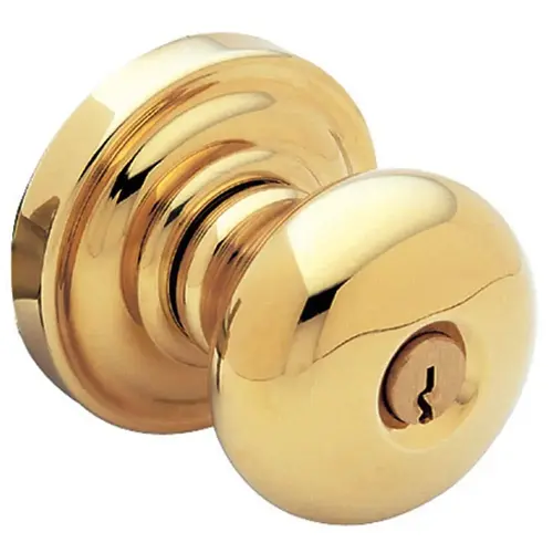 5206 Thick Door Classic Knob Emergency Egress Keyed Entry Unlacquered Brass Finish
