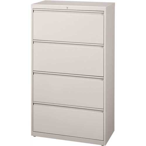 Hirsh Industries 17455 36 in. W Light Gray 4-Drawer Lateral File Cabinet
