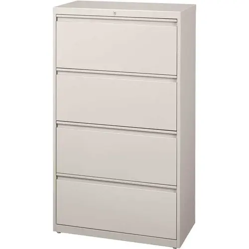 36 in. W Light Gray 4-Drawer Lateral File Cabinet