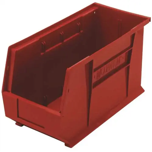 QUANTUM STORAGE SYSTEMS QUS240SN Ultra-Series 5 Gal. Stack and Hang Storage Tote in Red