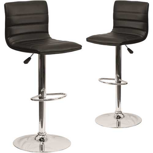 44 in. Black Bar Stool