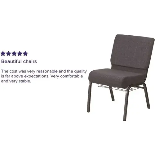 Fabric Stackable Chair in Dark Gray