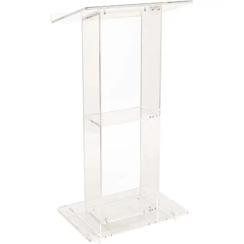 Oklahoma Sound 401S Clear Acrylic Lectern with Shelf