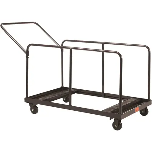 660 lbs. Weight Capacity Folding Table Dolly with Vertical Storage Round and Rectangular Tables Brown