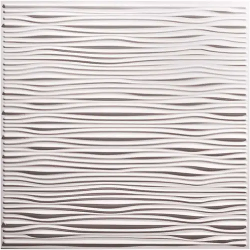 23.75in. x 23.75in. Drifts Lay In Vinyl White Ceiling Tile - pack of 12