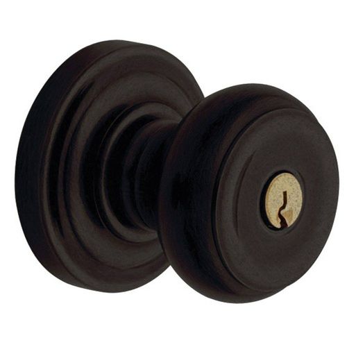 5210 Colonial Knob Emergency Egress Keyed Entry Distressed Oil Rubbed Bronze Finish