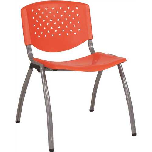 Plastic Stackable Chair in Orange