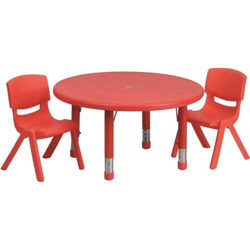 Red Table and Chair Set