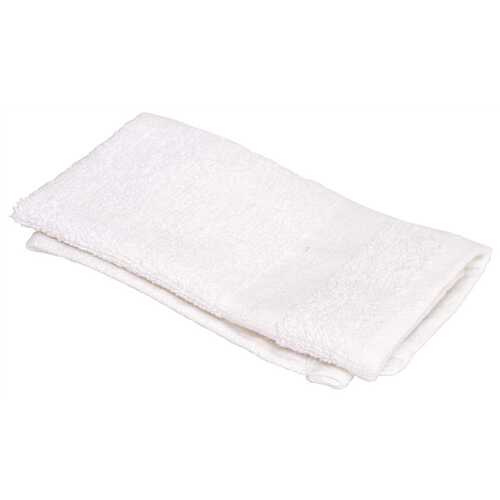 GANESH MILLS M101 OXFORD SILVER COLLECTION WASH CLOTH, 12 X 12 IN., WHITE