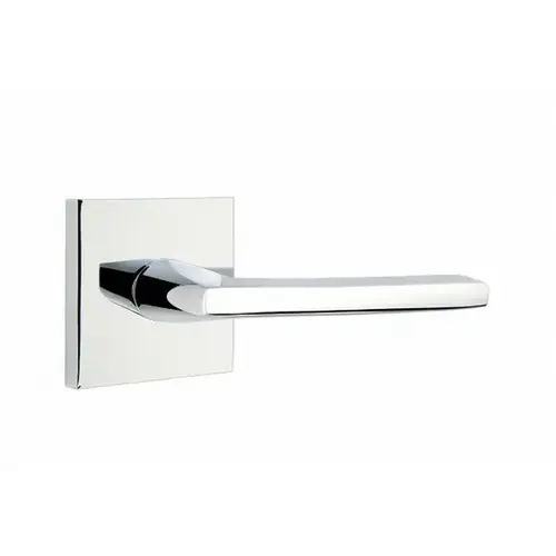 Helios Lever Left Hand Passage with Square Rose Bright Chrome Finish