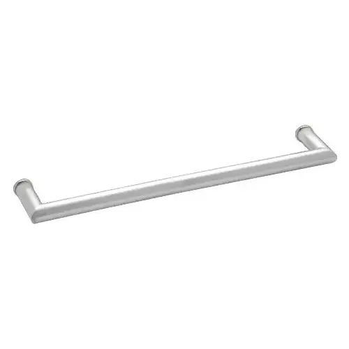 CRL MT24SC Satin Chrome 24" MT Series Round Tubing Mitered Corner Single-Sided Towel Bar