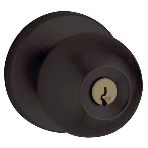 5215 Contemporary Knob Emergency Egress Keyed Entry Satin Black Finish