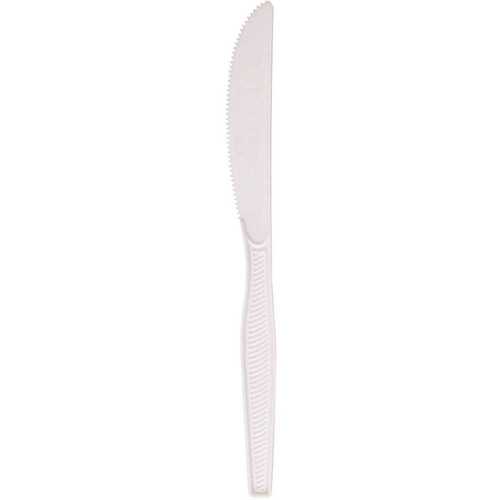 Polypropylene White Individually Wrapped Medium-Weight Knife - pack of 1000