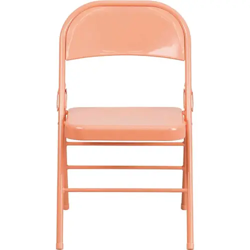 Sedona Coral Metal Folding Chair Pink