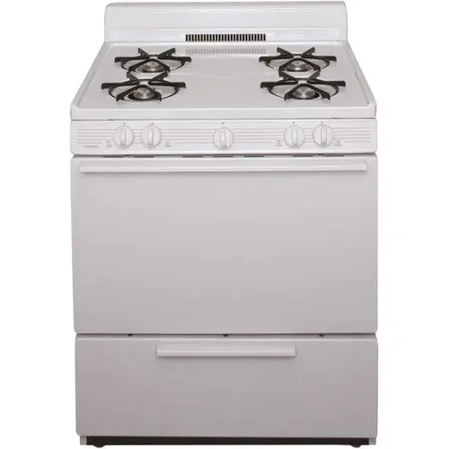 30 in. 3.91 cu. ft. Freestanding Gas Range in White