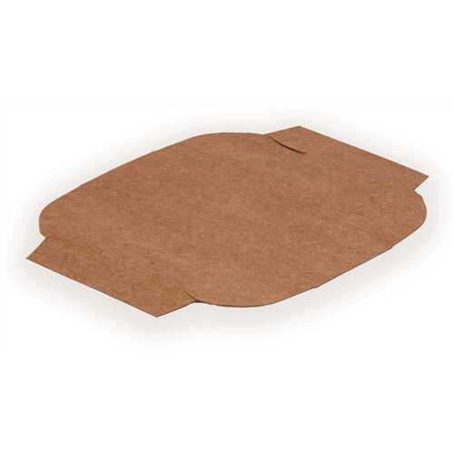 #300 (3 lbs.) Disposable Kraft Paperboard Travel Tray Lid fits Tray 0586K