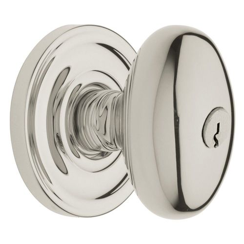 5225 Egg Knob Emergency Egress Keyed Entry Lifetime Bright Nickel Finish