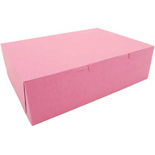 SOUTHERN CHAMPION TRAY COMPANY 0890 Pink Non-Window Bakery Box 14 x 10 x 4"