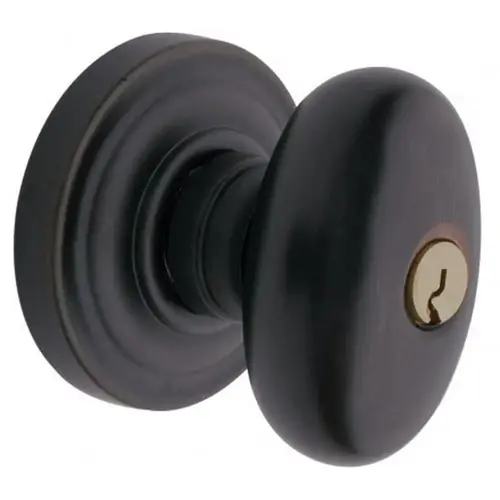 5228 Egg Knob Standard Keyed Entry Oil Rubbed Bronze Finish