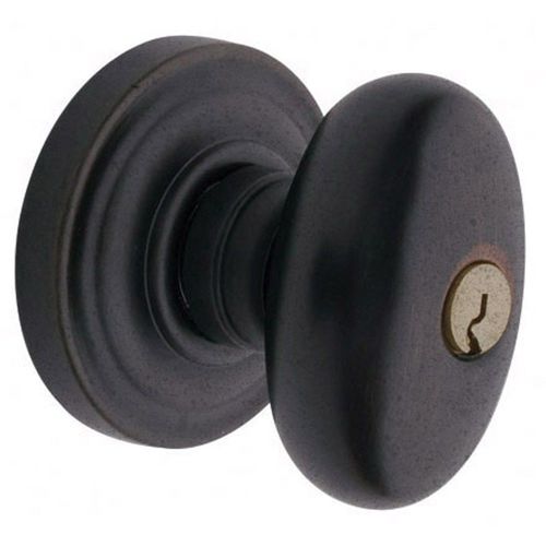 5228 Egg Knob Standard Keyed Entry Distressed Oil Rubbed Bronze Finish