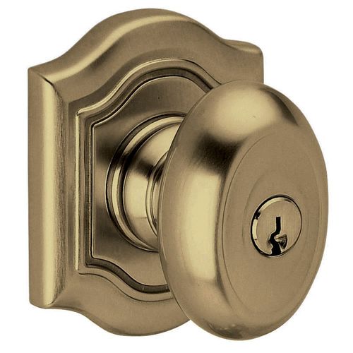 5237 Bethpage Knob Emergency Egress Keyed Entry Antique Brass Finish