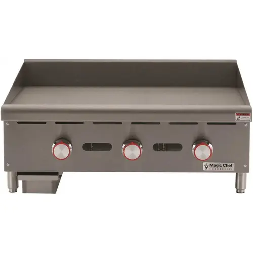 Magic Chef MCCTG36A 36 in. Commercial Thermostatic Countertop Gas Griddle Stainless